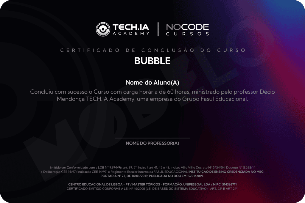 Certificado Curso NoCode